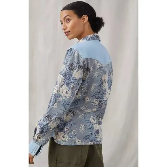 Anthropologie Love The Label button down shirt size lp - Picture 10 of 10